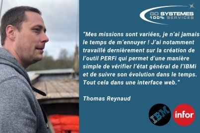 Thomas Reynaud, Consultant MCO IBMi et Infor XA chez GO SYSTEMES