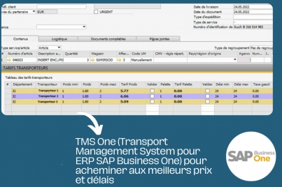 TMS One : Transport Management System pour SAP Business One